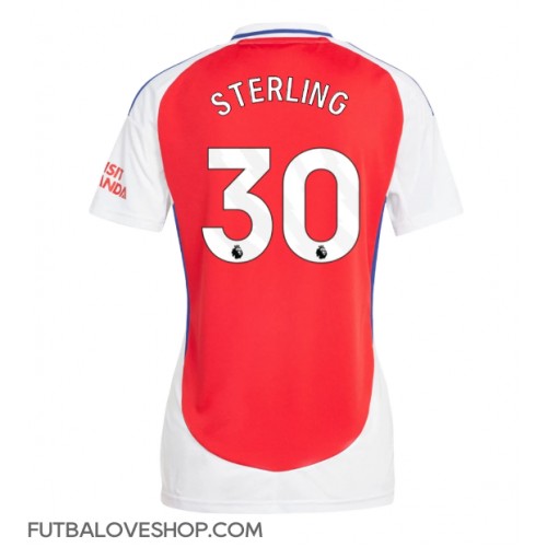 Dres Arsenal Raheem Sterling #30 Domáci pre Ženy 2024-25 Krátky Rukáv